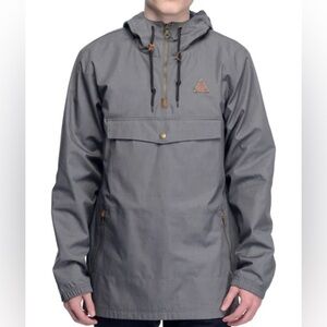Dravus Limits Charcoal Heather Anorak Pullover Jacket - Size Small